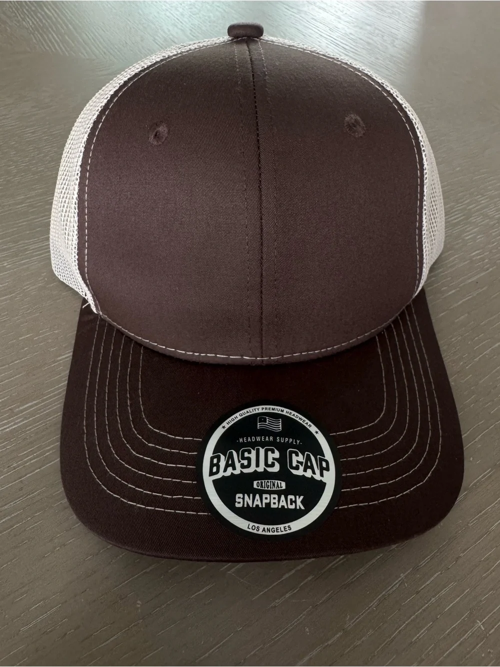 New Brown and Khaki Mesh Snapback Cap
